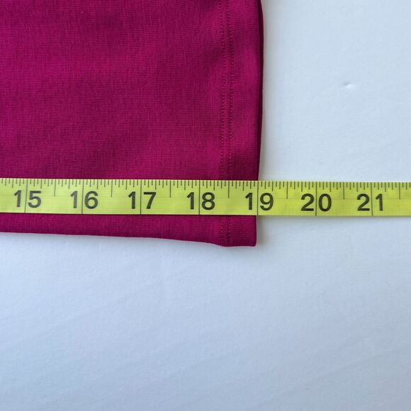 Lauren by RL Fuchsia Pink Contrast Trim Scoop Neck 3/4 Sleeve Top-Size L - Picture 10 of 10